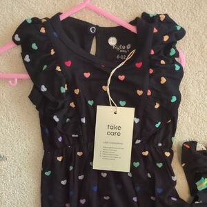 Nwt Kyte BABY Heart Romper 18-24 Mo